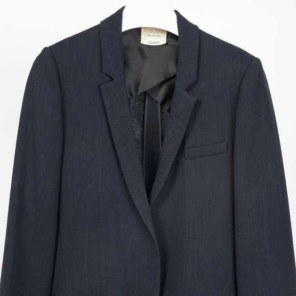 Forte Forte AW/14 Navy Wool-Blend Crepe Single-Breasted Blazer - Picture 3 of 11